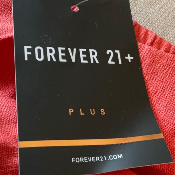 Forever 21 Bright Coral Wide Leg Pants - Picture 7 of 7